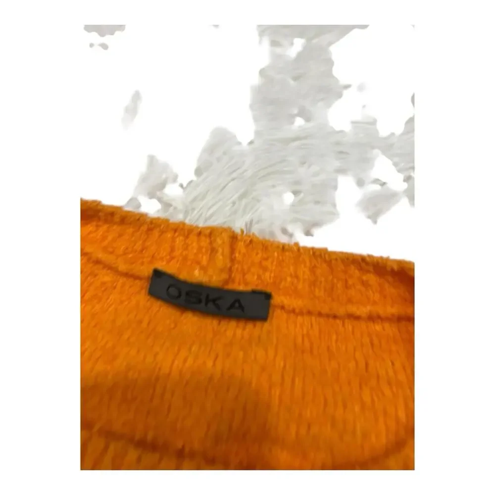 OSKA Orange Oversized Knit Sweater Size 1 XS Preppy Baggy Made in Italy